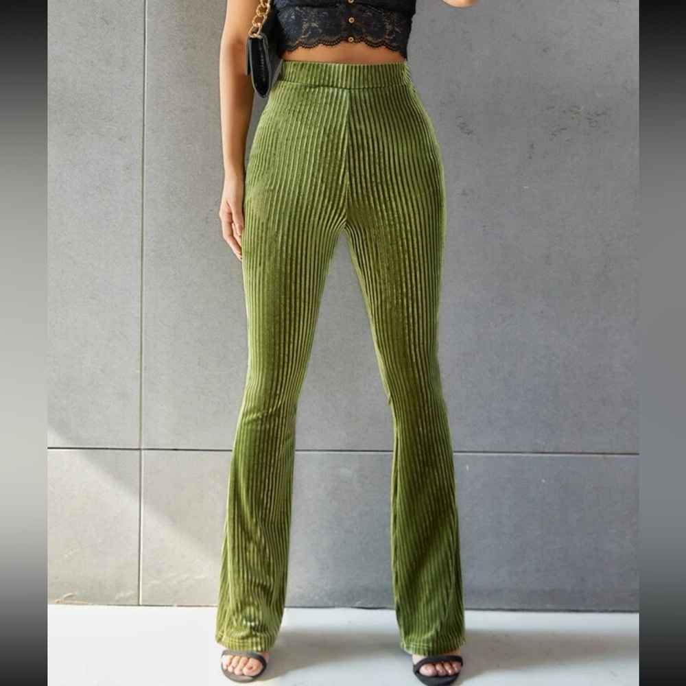 Velvet green pants